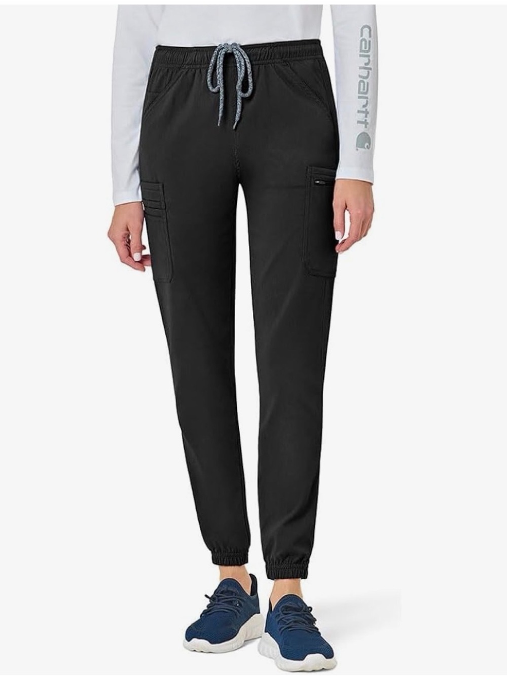 Carhartt Women's Rugged Flex Peak Cargo Jogger Scrub Pant Black Small Reg